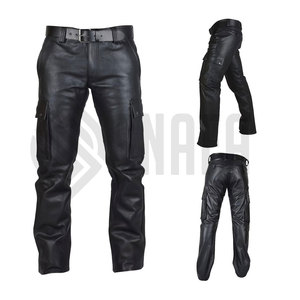 Real 100% Genuine Mens Leather Pants Top Quality Leather Men's Pant Black Color Leather Pants With Best Price - Product Image 2
