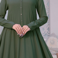 Nouvelle Abaya brodée grande taille pour femmes, vêtements islamiques, tissu uni respirant et léger, longueur midi, prêt à porter avec hijab
