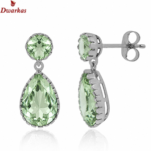 Excellent design <b>earrings</b> 925 sterling <b>silver</b> golden rutile gemstone <b>drop</b> <b>earring</b> wedding engagement gift <b>earrings</b> women - Product Image 2