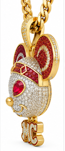 Orelia Luxe Hip Hop Cartoon <b>Rabbit</b> Pendant Necklace with Micro Insert Zircon Charm 925 Silver Gold Plated Jewelry for Party Gift - Product Image 5