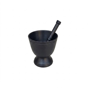 Deluxe Quality Iron Mortar And Pestle Set Heavy Duty Black Finish Spice <b>Herb</b> <b>Grinder</b> Manual Kitchen Tool For Crushing Garlic - Product Image 6