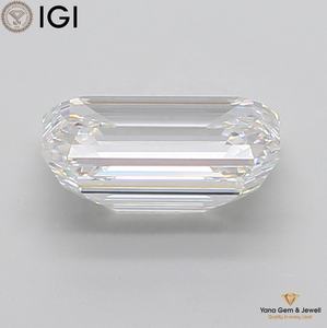 Diamante Cultivado en Laboratorio CVD de Brillo Deslumbrante, 5.00 Quilates, Corte Esmeralda, Claridad VVS1, Color E, con Certificado IGI, para Anillo de Compromiso - Product Image 5