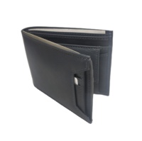 Dompet Kulit Kambing Asli Kecil untuk Anak Laki-laki, Tempat Kartu, Kantong Uang Koin Depan, RFID Bifold, Dompet Sederhana, Harga Grosir