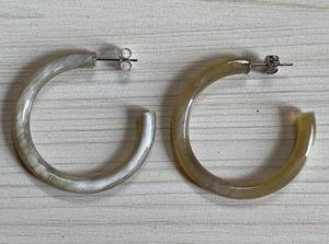 Boucles d'oreilles en corne de buffle, écologiques, faites à la main, modernes, polies, artisanales, pour femmes, usage quotidien, HASAN CRAFT - Product Image 5
