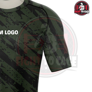 Rashguard de Compresión para Hombre, MMA, BJJ, Protección UV UPF50, Poliéster/Nailon Lavado, Secado Rápido, Transpirable, Logotipo Personalizado, Venta al Por Mayor - Product Image 3