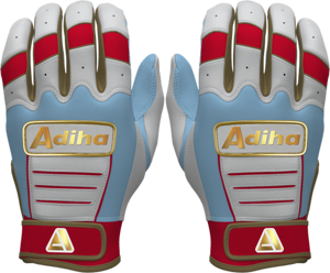 Guantes de béisbol de cuero de alta calidad, ligeros, duraderos, de cuero premium, antideslizantes, color azul cielo y blanco. - Product Image 1