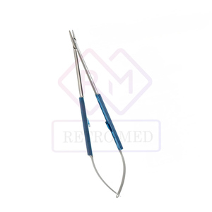 Portaagujas micro Legacy Jacobson de 25.5 cm, titanio, mandíbulas rectas con revestimiento azul, reutilizable, de MEDICAB INSTRUMENTS - Product Image 5