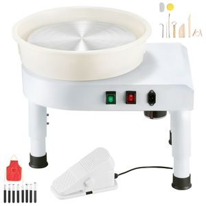 Tornio per Ceramica a Velocità Regolabile 14 RPM, Macchina per Modellare la Ceramica 60-300, Controllo a Pedale, Vasca Rimovibile per Ceramica ed Smaltatura - Product Image 1