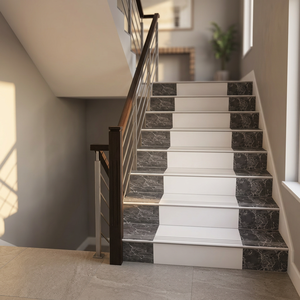 Vistaar Indian Origin Matte Porcelain <b>Step</b> Riser Tiles 300x1200mm Non-Slip 5 Year Warranty Bathroom Stair Treads Construction - Product Image 2