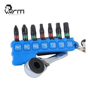 8-Piece PH1-T30 <b>Bit</b> Holder Key Chain Ratchet Total Length 13 Manganese Phosphate Finish <b>Wood</b> <b>Drilling</b> Use Made Taiwan ODM/OEM - Product Image 4