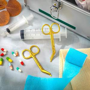 Hospital Grade Bandage Scissors EMT Trauma <b>Shears</b> Manual Stainless Steel First Aid Surgical <b>Tool</b> Medical Clinic By Grip Surgical - Product Image 5