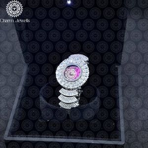 Montre de luxe pour homme Charm Jewells en acier inoxydable, boîtier de 40 mm, accent diamant, verre saphir, mouvement mécanique analogique, 10 bars - Product Image 4