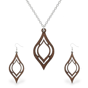 FAIZA CRAFT Boucles d'oreilles manchette en MDF pour femmes et jeunes filles - Design moderne en forme d'aile, bijoux sculptés en bois et résine, artisanat naturel de qualité supérieure pour la maison - Product Image 4