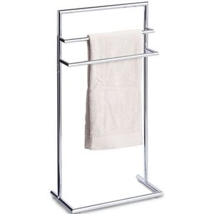 Modern Black Metal Freestanding Towel Rack Multi Layer <b>Holder</b> Bathroom Organizer Stylish Minimal Structure Design - Product Image 4