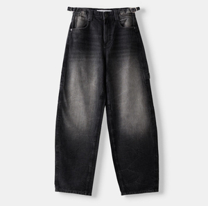 Wholesale Vintage <b>Cargo</b> Women Jeans Pants Multi Pocket Denim Trousers Custom <b>Y2K</b> Style <b>Cargo</b> Women Jeans Pants Baggy Denim - Product Image 2