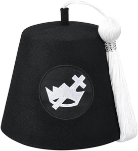 Chapeaux Fez Maçonniques Personnalisés en Coton Rayé Brodés à la Main pour Hommes - Entièrement Personnalisables - Product Image 5
