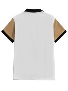 เสื้อโปโลผู้ชายแบบขายส่ง OEM ออกแบบเองได้ คุณภาพสูง แขนสั้น เสื้อยืดโปโลสำหรับตีกอล์ฟ - Product Image 4