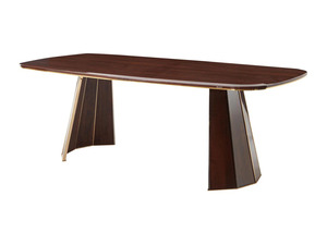 Ensemble de salle à manger moderne de luxe en teck massif, 7 pièces, table rectangulaire contemporaine pour villa, appartement, entrée, meubles de maison - Product Image 5