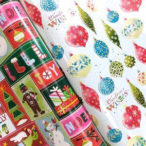 กระดาษห่อของขวัญคริสต์มาสแบบม้วนกระดาษห่อสองด้านแบบใช้แล้วทิ้งและรีไซเคิลได้ - Product Image 4