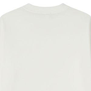 T-shirt à manches longues pour homme, coupe ample, imprimé simple sur la poitrine, col rond en coton, style décontracté urbain, vente en gros, OEM, usine personnalisée - Product Image 4