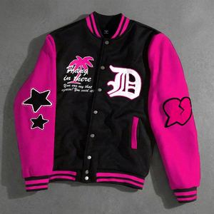 Chaqueta Varsity God First, Chaqueta de Fe, Chaqueta Urbana Inspirada en Dios, Chaqueta Faith Over Fear, Chaqueta Varsity Bendecida - Product Image 4
