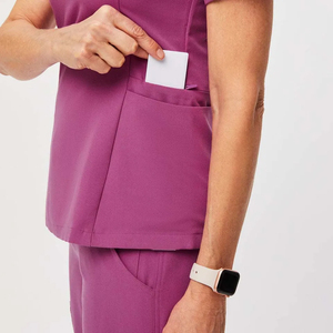 New Design Summer Medical Hospital <b>Scrub</b> Uniform 100% Cotton Paramedical Outfit Wholesale Work <b>Clothes</b> Low MOQ Nurse Top & Pants - Product Image 5