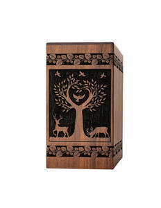 Urnes funéraires en bois pour adultes, urnes de crémation artisanales en bois poli, urnes funéraires à bas prix - Product Image 1