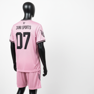 Ensemble short et maillot de basket-ball pour homme, haute qualité, 180 GSM, maille légère rose et noire, logo personnalisé imprimé, pour hommes - Product Image 4