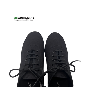Chaussures de danse latine noires à lacets avec talon de 2 pouces, pour la danse de salon, la danse moderne, l'enseignement, la pratique, la performance professionnelle - Product Image 4