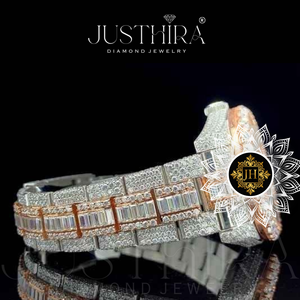 Reloj Deportivo de 41 mm para Hombre, Colección Hip Hop, con Caja de Acero Inoxidable y Logotipo Personalizado, Esfera con Incrustaciones de Diamantes Moissanite Grandes - Product Image 2