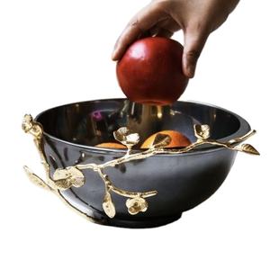 Cuenco de Servir de Metal con Acabado Plateado Premium con Soporte para Cocina, Hogar, Hotel, Restaurante, Frutas, Postres y Decoración de Mesa - Product Image 1