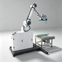 Robot de palettisation collaboratif industriel automatique avec ventouse et bras pour sacs et cartons, avec fonction de nivellement