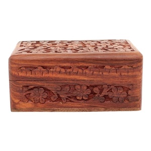 Caja pintada pulida de diseño hecho a mano indio para diseño de almacenamiento de joyas caja de embalaje de almacenamiento de joyería de madera múltiple de la India - Product Image 1