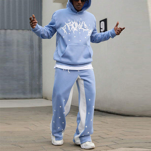 Conjunto Deportivo Personalizado de Felpa Francesa, Sudadera con Capucha y Pantalones Deportivos de Pierna Recta con Logotipo Personalizado DTG, Algodón Grueso - Product Image 2