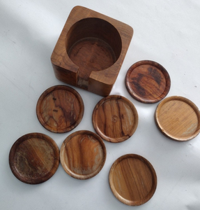 Posavasos de Madera Personalizados al por Mayor, Posavasos de Madera Rústica Grabados Personalizados, Más Vendidos - Product Image 1
