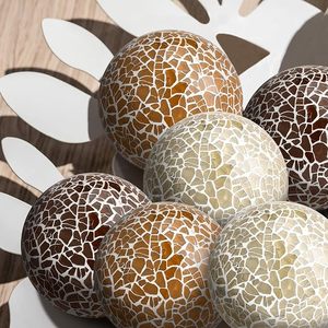 Esferas Decorativas de Madera para Cuencos, Diseño Moderno, Artesanía en Madera, Esferas de Mosaico, Esferas de Mesa, Centro de Mesa para Sala de Estar, Jarrones - Product Image 3