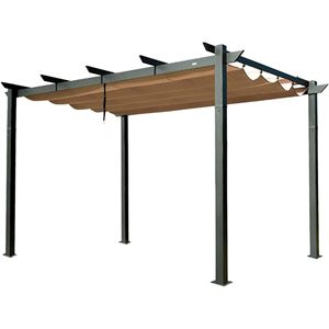 Pergola Retrattile in Alluminio per Esterni, Tettoia Parasole Resistente alle Intemperie per Patio, Barbecue, Feste, Matrimoni - Gazebo e Pergola - Product Image 1