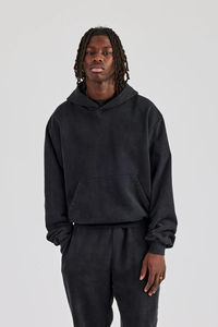Ensemble de survêtement vintage délavé à l'acide pour homme, sweat à capuche oversize et pantalon de jogging, marque privée OEM - Product Image 4