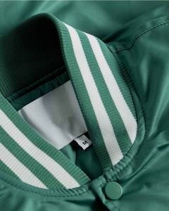 Chaqueta Varsity de Seda Personalizada para Hombre, Chaqueta Bomber de Satén Suave, Chaqueta Letterman, Marca Privada OEM ODM, Ropa de Moda Premium - Product Image 2