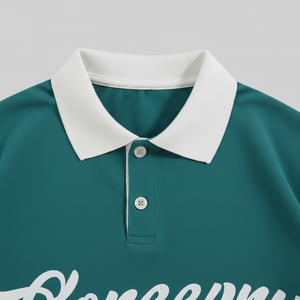 Polo décontracté en coton pour homme, uni, respirant, à manches courtes, avec logo brodé sur le devant, élégant pour le quotidien - Product Image 3