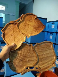 Bandeja de corte de madera natural más vendida, con forma de hoja, ecológica, apta para alimentos, tabla de cortar, precio al por mayor, exportación - Product Image 4