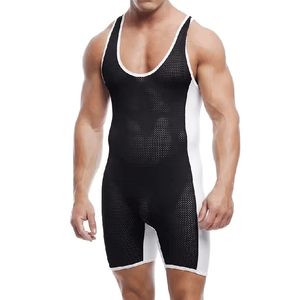 2026 High Quality Custom Sublimation Printing <b>Men's</b> Spandex Polyester Durable <b>Wrestling</b> <b>Singlet</b> - Product Image 1