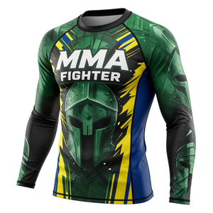 Rashguard Deportivo MMA de Diseño Personalizado, Rashguard de Manga Larga con Color Personalizado, Rashguard de Poliéster para Entrenamiento de MMA y Jiu Jitsu - Product Image 3