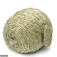 Juguete Masticable de Hierba Natural para Animales Pequeños, Cama Redonda Tejida para Mascotas, Nido para Jaula de Hámster, para Uso en Interiores y Exteriores - Product Image 1
