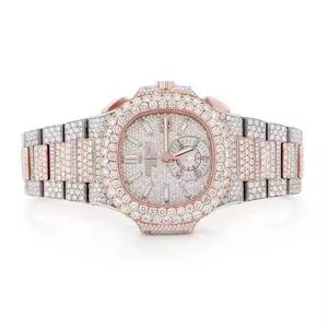 Montre de luxe entièrement sertie de moissanite, design Hip Hop - Product Image 2