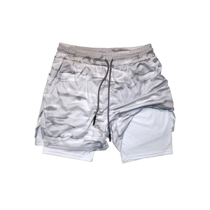 Wholesale Running Shorts Sports Casual Loose Double <b>Layer</b> Elastic Jogging Man Boy GYM Shorts with Pockets Double <b>Layer</b> Shorts - Product Image 4