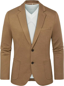 Veste de Costume Décontractée et Professionnelle pour Homme, Col en V, Anti-Plis, en Spandex/Polyester, Conception Personnalisée, Vente en Gros, Usage Quotidien - Product Image 2