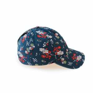 Floral Print Baseball Cap Unisex Casual Spring <b>Summer</b> Breathable Cotton Flat Brim - Product Image 3