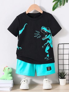 Conjunto de Verano Personalizado OEM 2026, Conjunto de Dos Piezas con Camiseta y Pantalones Cortos con Estampado de Letras, Traje Informal a la Moda - Product Image 5