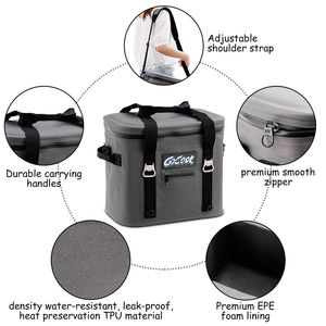 Sac isotherme souple imperméable pour 24 canettes, sac à lunch résistant à l'eau - Product Image 3